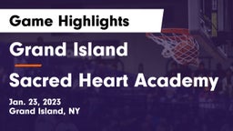 Grand Island  vs Sacred Heart Academy Game Highlights - Jan. 23, 2023