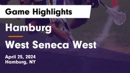 Hamburg  vs West Seneca West  Game Highlights - April 25, 2024
