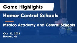Homer Central Schools vs Mexico Academy and Central Schools Game Highlights - Oct. 15, 2021