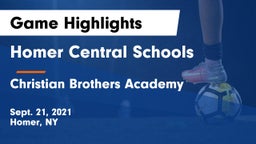 Homer Central Schools vs Christian Brothers Academy  Game Highlights - Sept. 21, 2021