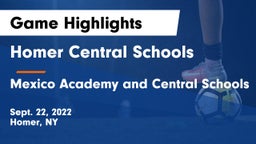 Homer Central Schools vs Mexico Academy and Central Schools Game Highlights - Sept. 22, 2022