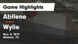 Abilene  vs Wylie  Game Highlights - Nov. 8, 2019