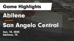 Abilene  vs San Angelo Central  Game Highlights - Jan. 10, 2020