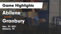 Abilene  vs Granbury  Game Highlights - Dec. 29, 2021