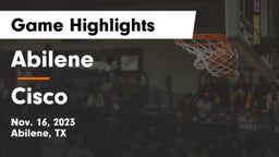 Abilene  vs Cisco  Game Highlights - Nov. 16, 2023