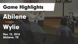 Abilene  vs Wylie  Game Highlights - Dec 13, 2016