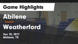 Abilene  vs Weatherford  Game Highlights - Jan 10, 2017