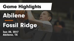 Abilene  vs Fossil Ridge  Game Highlights - Jan 20, 2017