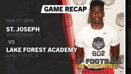 Recap: St. Joseph  vs. Lake Forest Academy  2016