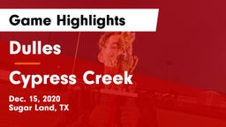 Dulles  vs Cypress Creek  Game Highlights - Dec. 15, 2020