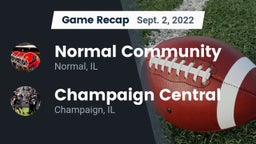 Recap: Normal Community  vs. Champaign Central  2022