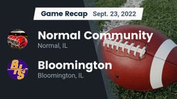 Recap: Normal Community  vs. Bloomington  2022