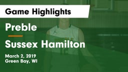 Preble  vs Sussex Hamilton Game Highlights - March 2, 2019