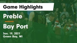 Preble  vs Bay Port  Game Highlights - Jan. 19, 2021