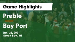 Preble  vs Bay Port  Game Highlights - Jan. 25, 2021