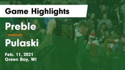 Preble  vs Pulaski  Game Highlights - Feb. 11, 2021