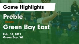 Preble  vs Green Bay East  Game Highlights - Feb. 16, 2021