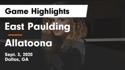 East Paulding  vs Allatoona  Game Highlights - Sept. 3, 2020