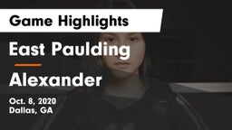 East Paulding  vs Alexander  Game Highlights - Oct. 8, 2020