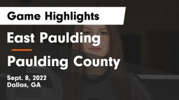 East Paulding  vs Paulding County  Game Highlights - Sept. 8, 2022