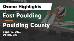 East Paulding  vs Paulding County  Game Highlights - Sept. 19, 2023