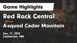 Red Rock Central  vs A-squad Cedar Mountain Game Highlights - Jan. 17, 2022