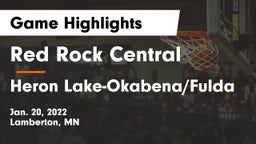 Red Rock Central  vs Heron Lake-Okabena/Fulda Game Highlights - Jan. 20, 2022