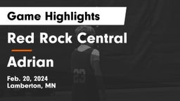 Red Rock Central  vs Adrian  Game Highlights - Feb. 20, 2024