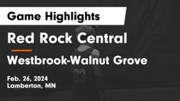 Red Rock Central  vs Westbrook-Walnut Grove  Game Highlights - Feb. 26, 2024