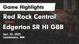 Red Rock Central  vs Edgerton SR HI GBB Game Highlights - Jan. 25, 2022