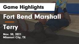 Fort Bend Marshall  vs Terry  Game Highlights - Nov. 30, 2021