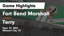 Fort Bend Marshall  vs Terry  Game Highlights - Sept. 22, 2023