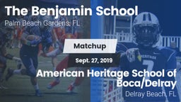Matchup: The Benjamin School vs. American Heritage School of Boca/Delray 2019