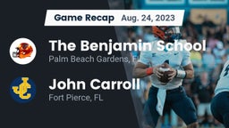 Recap: The Benjamin School vs. John Carroll  2023