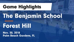 The Benjamin School vs Forest Hill  Game Highlights - Nov. 30, 2018