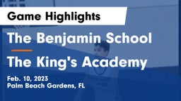 The Benjamin School vs The King's Academy Game Highlights - Feb. 10, 2023