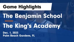 The Benjamin School vs The King's Academy Game Highlights - Dec. 1, 2023