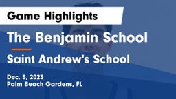 The Benjamin School vs Saint Andrew's School Game Highlights - Dec. 5, 2023