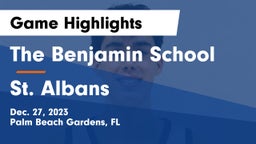 The Benjamin School vs St. Albans Game Highlights - Dec. 27, 2023