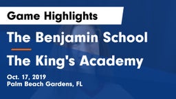 The Benjamin School vs The King's Academy Game Highlights - Oct. 17, 2019