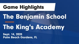 The Benjamin School vs The King's Academy Game Highlights - Sept. 14, 2020