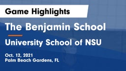 The Benjamin School vs University School of NSU Game Highlights - Oct. 12, 2021