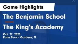 The Benjamin School vs The King's Academy Game Highlights - Oct. 27, 2023