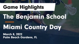 The Benjamin School vs Miami Country Day  Game Highlights - March 8, 2022