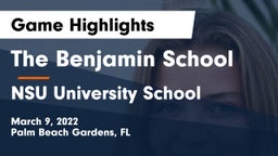 The Benjamin School vs NSU University School Game Highlights - March 9, 2022