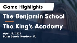 The Benjamin School vs The King's Academy Game Highlights - April 19, 2022
