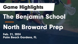 The Benjamin School vs North Broward Prep  Game Highlights - Feb. 21, 2024