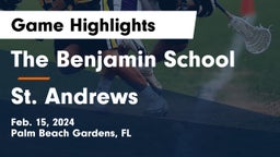 The Benjamin School vs St. Andrews Game Highlights - Feb. 15, 2024