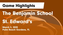 The Benjamin School vs St. Edward's  Game Highlights - March 3, 2020