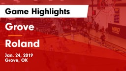 Grove  vs Roland  Game Highlights - Jan. 24, 2019